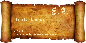 Eisele Norma névjegykártya
